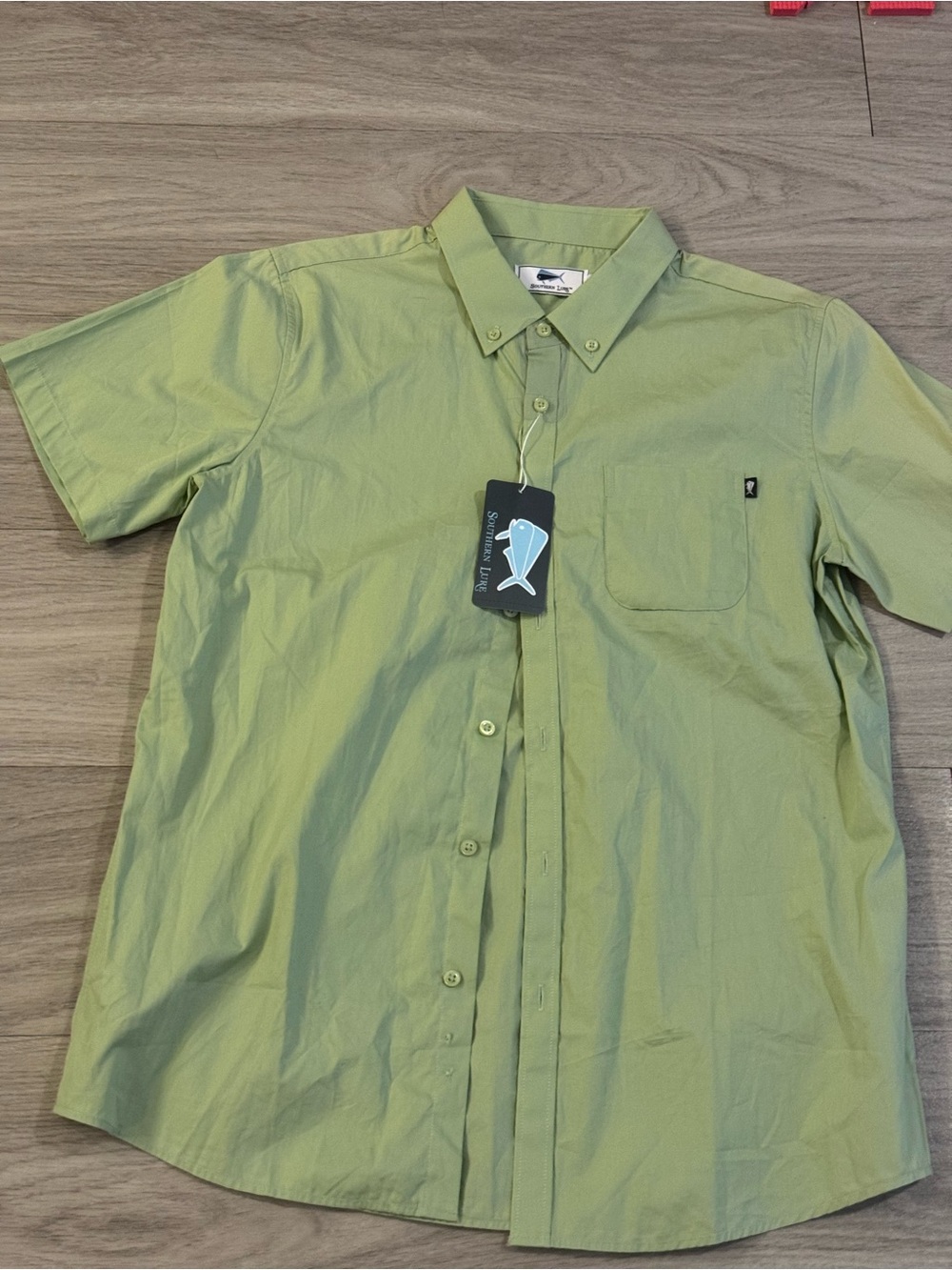 Southern Tide Short-Sleeve Button-Down Shirt in Light Green